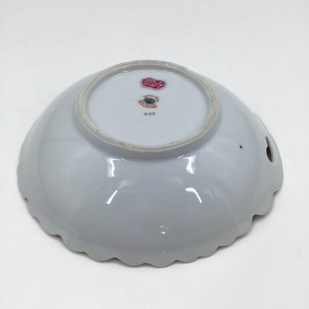 VTG Lefton Candy Dish Hand Painted Trinket Mid-Century Modern MCM Pink Red Gift - Picture 7 of 8